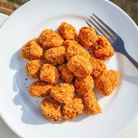 Golden, extra-crispy Popcorn Chicken pieces piled high on a platter, ready for dipping.