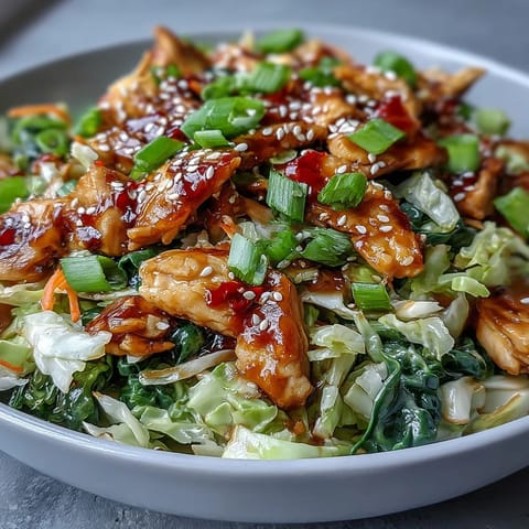 Sizzling ground chicken and crisp cabbage swirl in a savory soy-sesame glaze in these Egg Roll Bowls with Chicken and Cabbage.