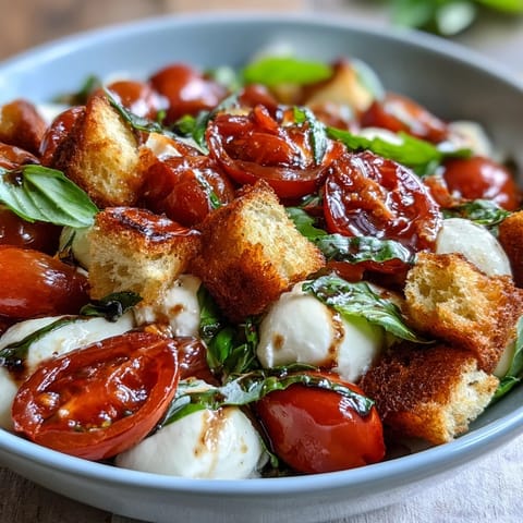 Fresh mozzarella balls and ripe tomatoes for a Caprese Salad Bowl, tossed with basil, olive oil, and balsamic on a rustic platter.