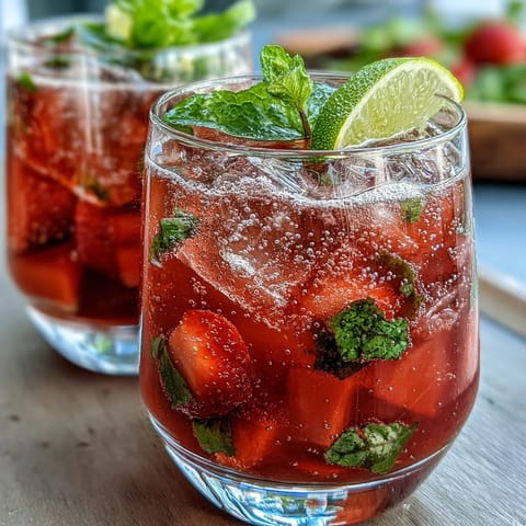 Watermelon Mint Vodka Spritz