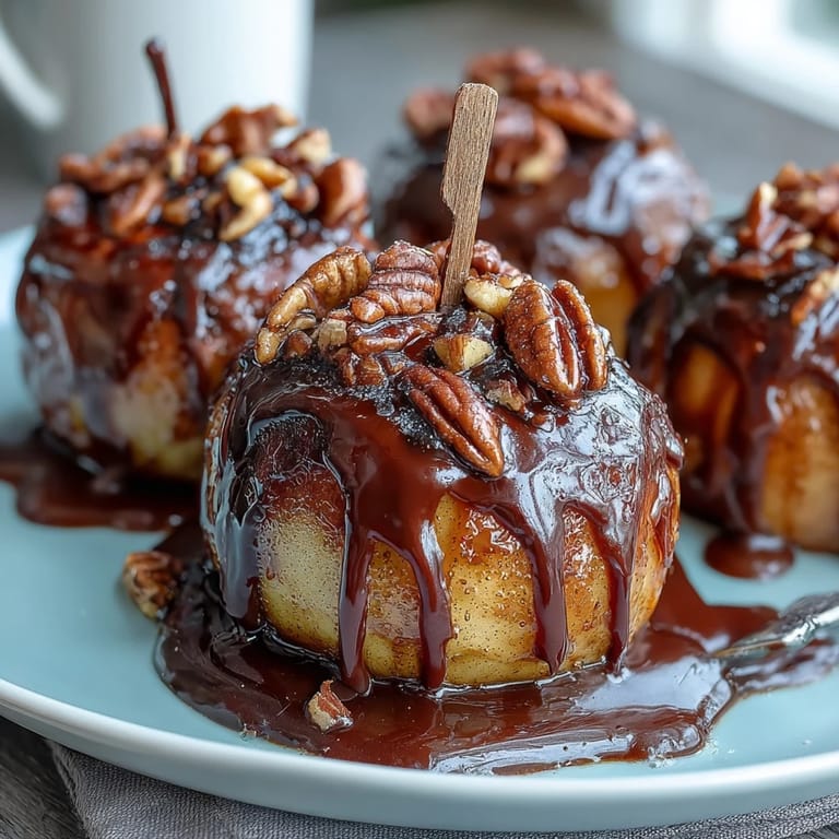 Festive Candy Apple Slices: juicy apple slices smothered in buttery caramel and rich dark chocolate, garnished with crunchy nuts for a sweet treat.