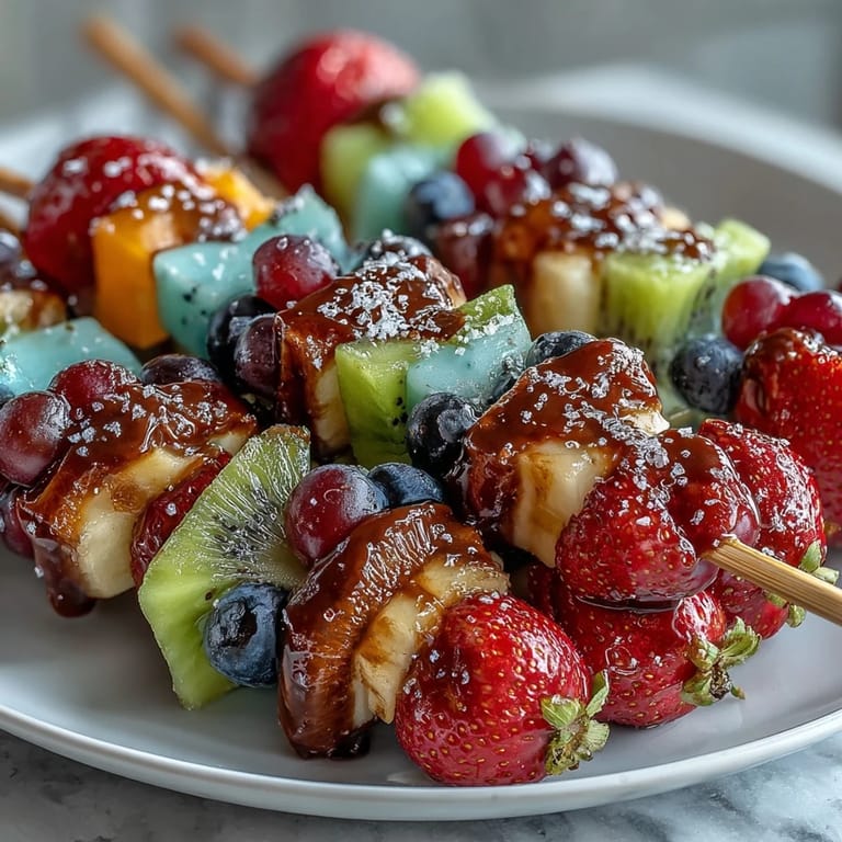 Kid-friendly lunch featuring fruit kabobs, veggie sticks, and mini sandwiches in a bento box.