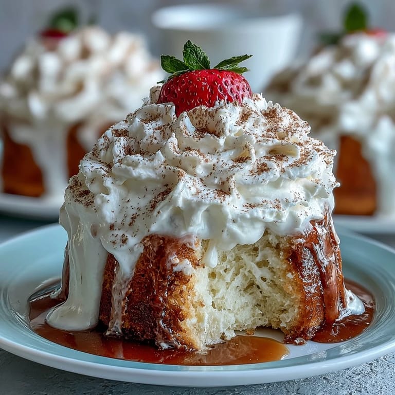 Soft, moist cupcakes soaked in three milks, topped with fluffy whipped cream for a creamy dessert delight.