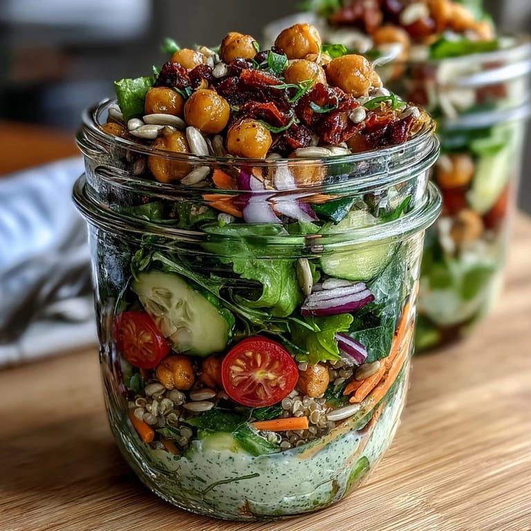 Colorful mason jar salads featuring crisp cucumbers, shredded carrots, and protein options for nutritious weekly lunches.